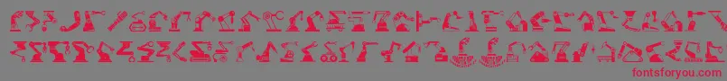 RoboticArm Font – Red Fonts on Gray Background