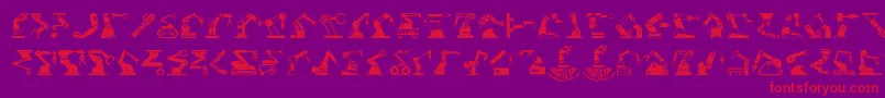 RoboticArm Font – Red Fonts on Purple Background