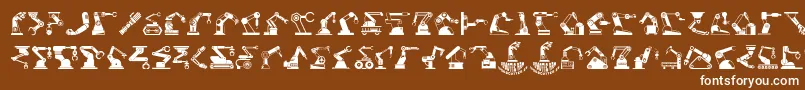 RoboticArm Font – White Fonts on Brown Background