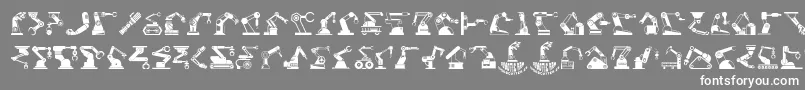 RoboticArm Font – White Fonts on Gray Background