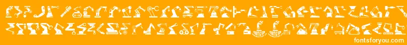 RoboticArm Font – White Fonts on Orange Background