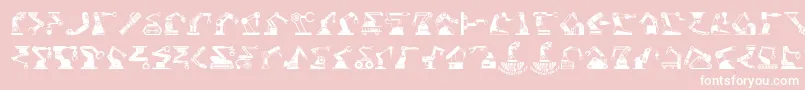 RoboticArm-Schriftart – Weiße Schriften auf rosa Hintergrund