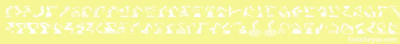 RoboticArm Font – White Fonts on Yellow Background