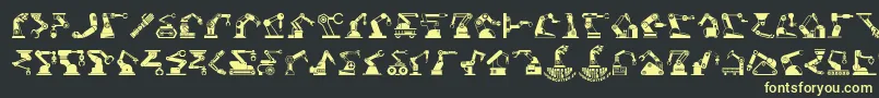RoboticArm Font – Yellow Fonts on Black Background