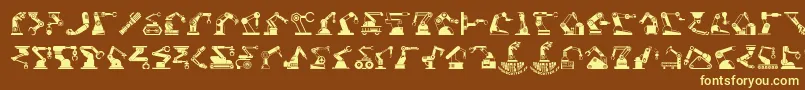 RoboticArm Font – Yellow Fonts on Brown Background