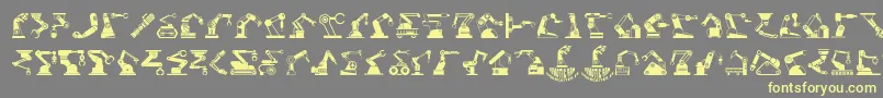 RoboticArm Font – Yellow Fonts on Gray Background