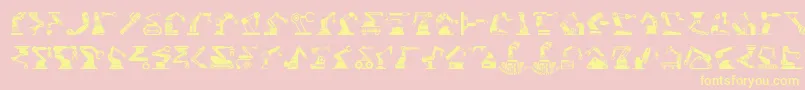 RoboticArm Font – Yellow Fonts on Pink Background