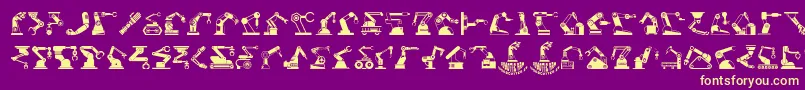 RoboticArm Font – Yellow Fonts on Purple Background