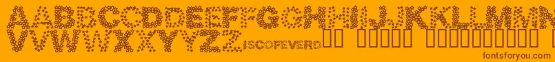 Шрифт Discotech – коричневые шрифты на оранжевом фоне