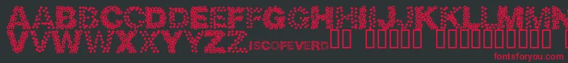 Discotech-Schriftart – Rote Schriften auf schwarzem Hintergrund