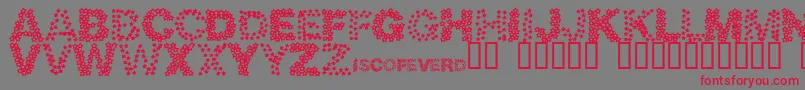 Discotech Font – Red Fonts on Gray Background