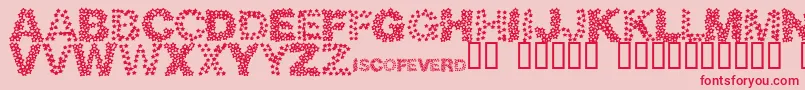 Discotech Font – Red Fonts on Pink Background