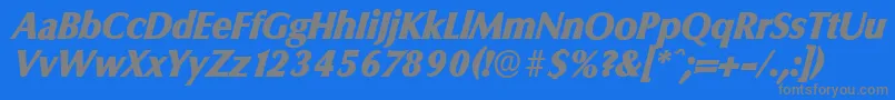 ColumbiaserialHeavyItalic Font – Gray Fonts on Blue Background