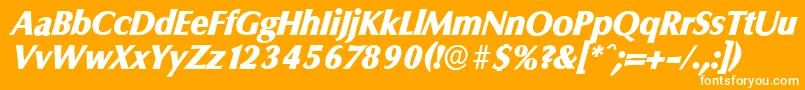 ColumbiaserialHeavyItalic Font – White Fonts on Orange Background