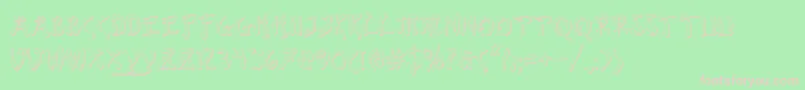 Police BushidoShadow – polices roses sur fond vert