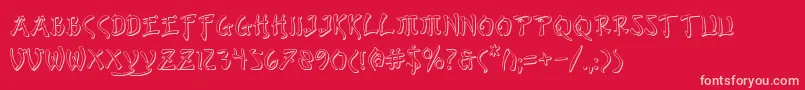 BushidoShadow Font – Pink Fonts on Red Background