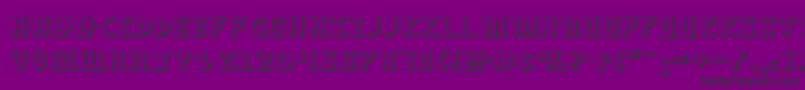 フォントKhazadDum3DExpanded – 紫の背景に黒い文字