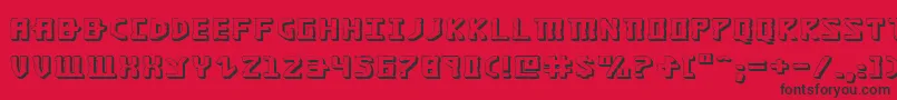 フォントKhazadDum3DExpanded – 赤い背景に黒い文字