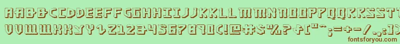 KhazadDum3DExpanded Font – Brown Fonts on Green Background