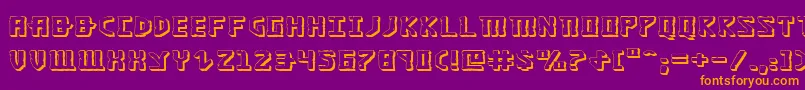 KhazadDum3DExpanded Font – Orange Fonts on Purple Background