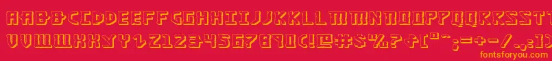 KhazadDum3DExpanded Font – Orange Fonts on Red Background