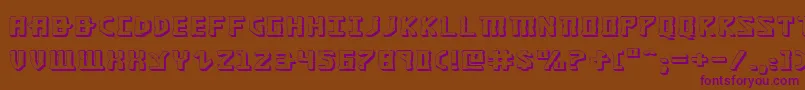 KhazadDum3DExpanded Font – Purple Fonts on Brown Background