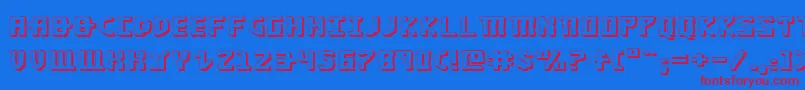 KhazadDum3DExpanded Font – Red Fonts on Blue Background