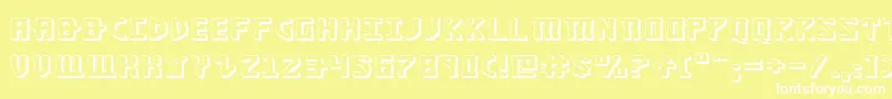 KhazadDum3DExpanded Font – White Fonts on Yellow Background