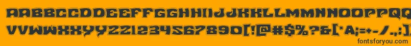 Шрифт Nuevopassionacad – чёрные шрифты на оранжевом фоне