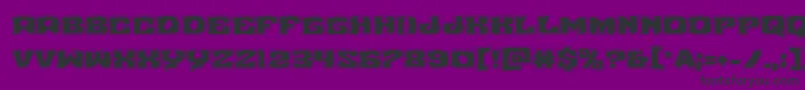 フォントNuevopassionacad – 紫の背景に黒い文字