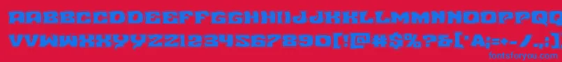 Шрифт Nuevopassionacad – синие шрифты на красном фоне