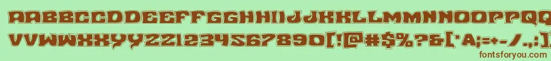 Nuevopassionacad-fontti – ruskeat fontit vihreällä taustalla