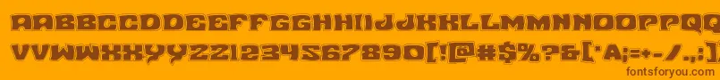 Шрифт Nuevopassionacad – коричневые шрифты на оранжевом фоне