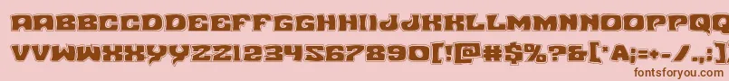 Шрифт Nuevopassionacad – коричневые шрифты на розовом фоне