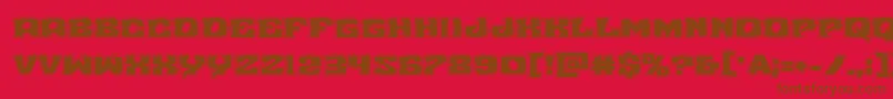 フォントNuevopassionacad – 赤い背景に茶色の文字