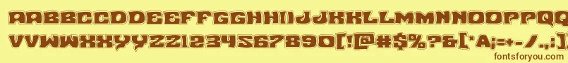 Nuevopassionacad Font – Brown Fonts on Yellow Background