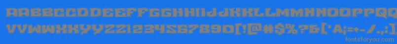 Шрифт Nuevopassionacad – серые шрифты на синем фоне