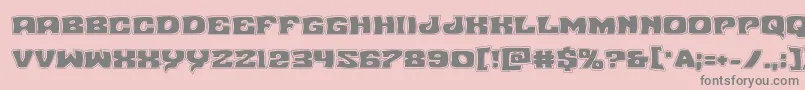 Nuevopassionacad-fontti – harmaat kirjasimet vaaleanpunaisella taustalla