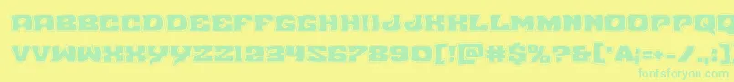 Nuevopassionacad Font – Green Fonts on Yellow Background