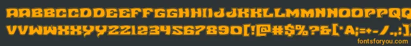 Шрифт Nuevopassionacad – оранжевые шрифты на чёрном фоне