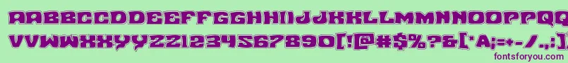 Nuevopassionacad-fontti – violetit fontit vihreällä taustalla