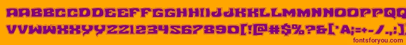 Шрифт Nuevopassionacad – фиолетовые шрифты на оранжевом фоне