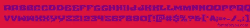 Шрифт Nuevopassionacad – фиолетовые шрифты на красном фоне