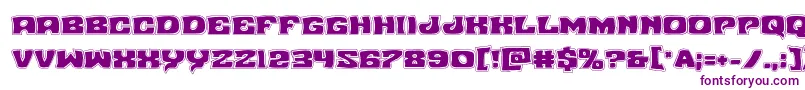 Шрифт Nuevopassionacad – фиолетовые шрифты на белом фоне