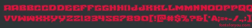 フォントNuevopassionacad – 黒い背景に赤い文字