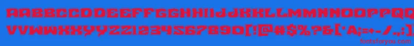 Шрифт Nuevopassionacad – красные шрифты на синем фоне