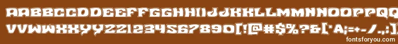 Шрифт Nuevopassionacad – белые шрифты на коричневом фоне