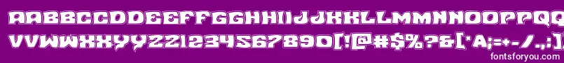 Шрифт Nuevopassionacad – белые шрифты на фиолетовом фоне