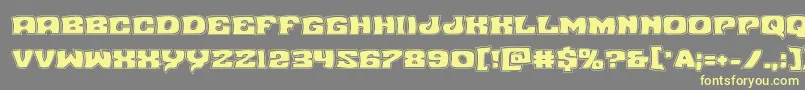 Шрифт Nuevopassionacad – жёлтые шрифты на сером фоне