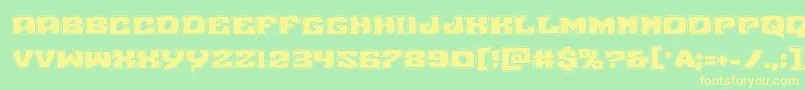 Nuevopassionacad Font – Yellow Fonts on Green Background